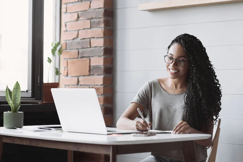 Women studying to prepare for her future